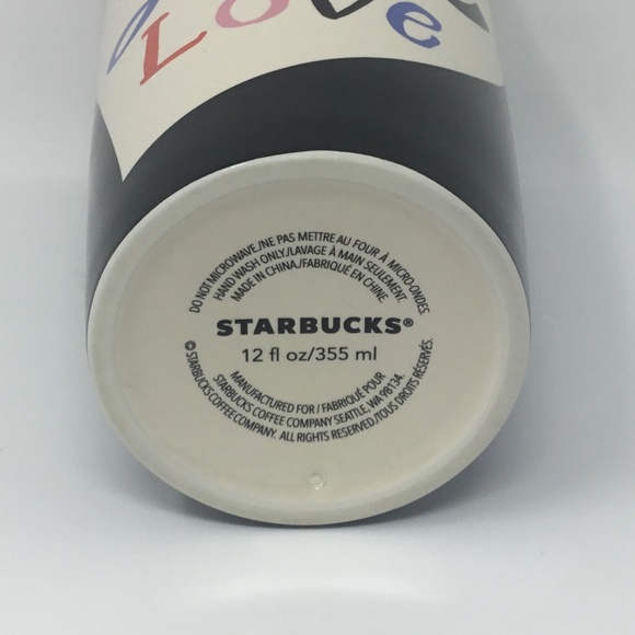 Starbucks Love Love Love Ceramic Traveller Tumbler with Lid Valentines - Picture 4 of 6